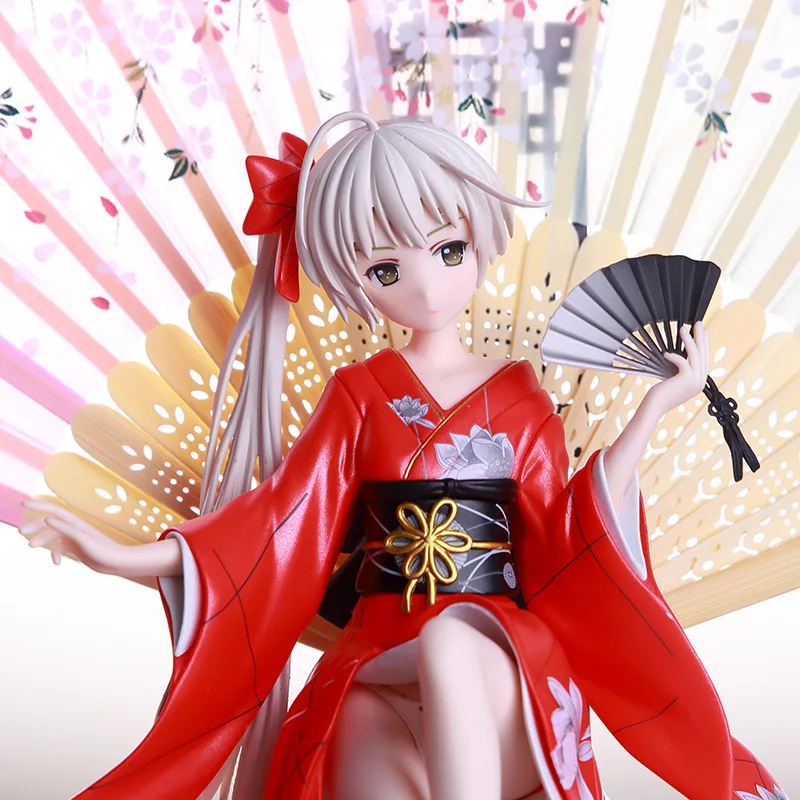 26cm Yuani Zhikong Jurul Domului Kimono Fată Anime Figura Kasuga Sălbatice Dom Doilea Element Japoneză Șasiu Model de Jucărie Ornamente Imagine 2