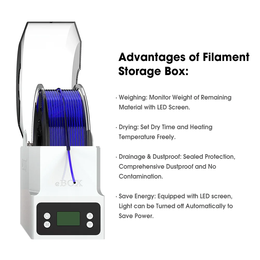 Caseta Filament Filament de Stocare Titularul Păstrarea Filament Uscat de Măsurare cu Filament de Greutate pentru Imprimantă 3D de Imprimare Imagine 1