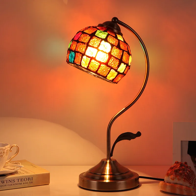 Noua Lampa De Birou Camera De Zi Dormitor Creative Lampa De Birou Marcelo Restabilirea Vechi Tiffany Desktop Lămpi Imagine 0