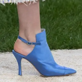 Mătase Din Piele Albastru Alb Negru Gri Roz Catarama Curea Tocuri Subtiri Petrecere Pompe De Moda Sandale Cu Toc Înalt Pantofi Lady Imagine 2