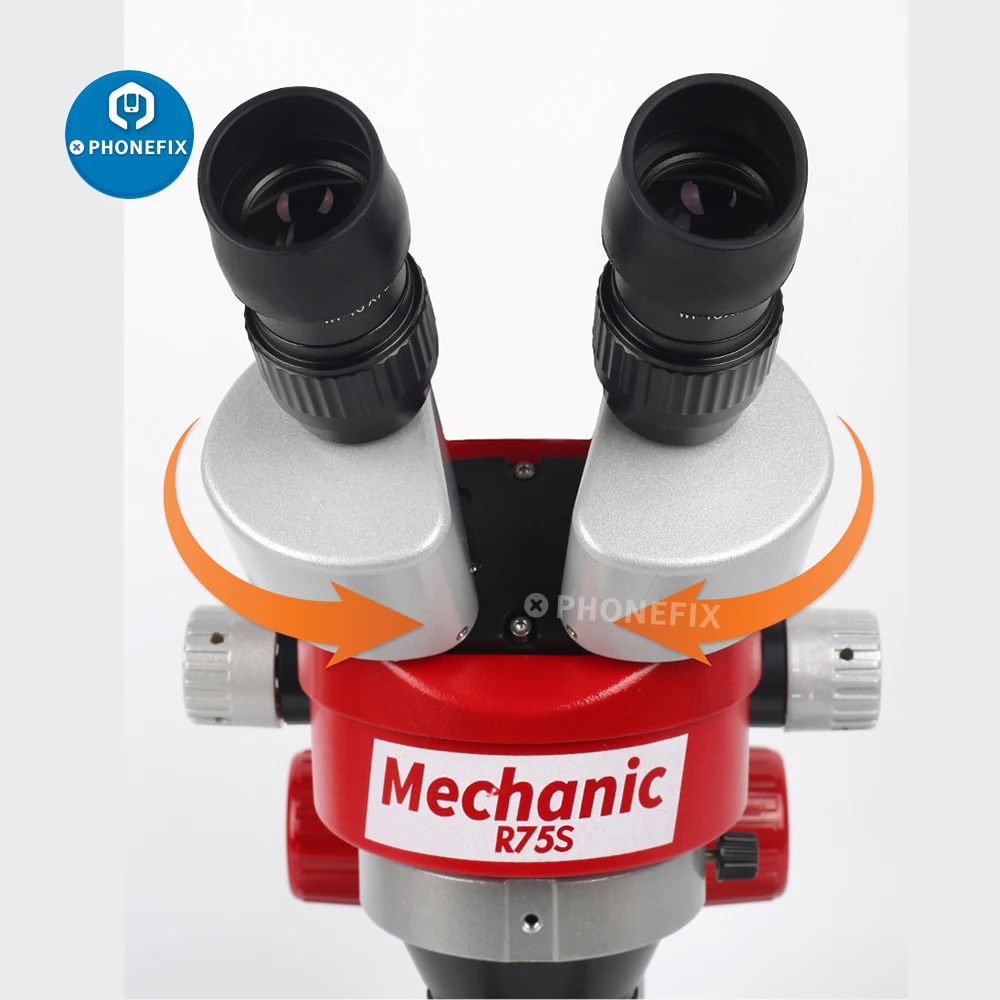 Mecanic R75S-B1 7X-45X Stereo Microscop Binocular cu Suport Metalic PCB Instrument de Lipit pentru Telefonul Mobil Reparații Microscopio Imagine 1