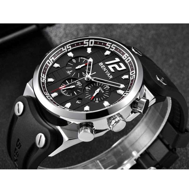 2021 Noua Moda Bărbați Ceas Cauciuc Ceasuri de mână de Brand de Top de Lux Sport Cuarț Ceas pentru Bărbați Ceas Masculin Cadouri reloj hombre Imagine 1