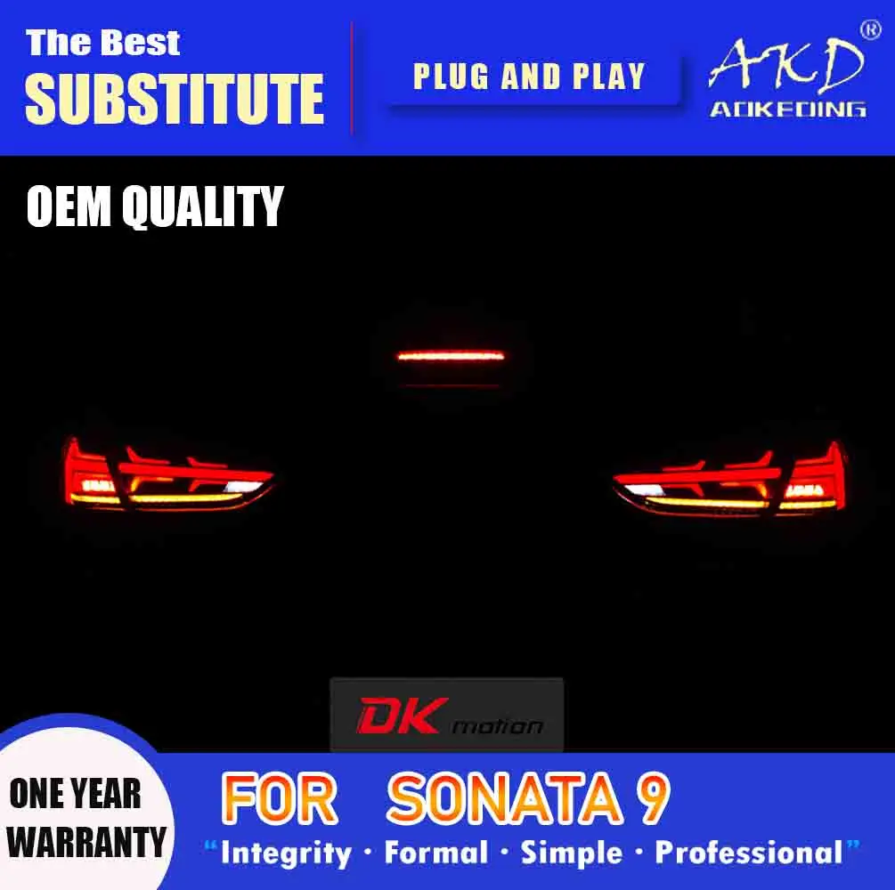 AKD Lampa spate pentru Sonata 9 LED Tail Light 2017-2018 Sonata 9 Ceață Spate Frână de Semnalizare Accesorii Auto Imagine 0