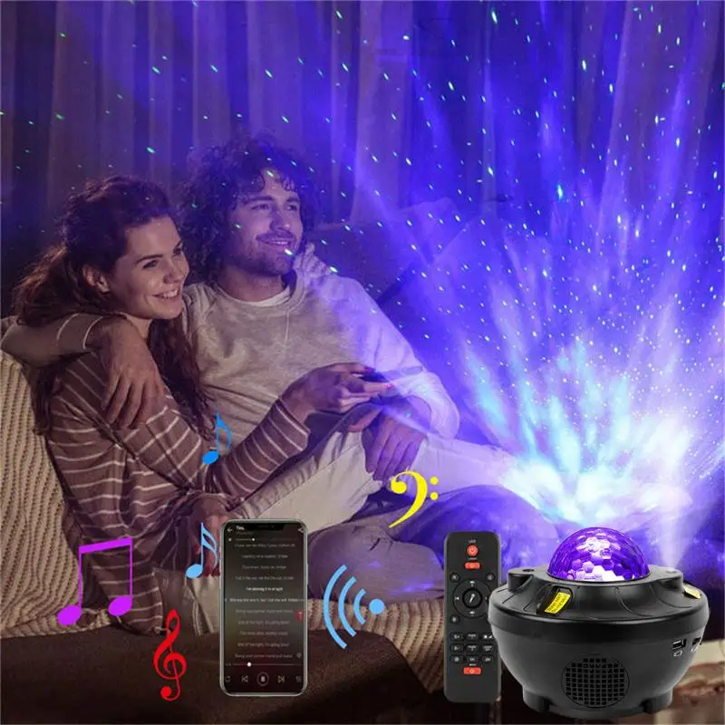 Steaua Galaxy Proiector Ocean Val Noaptea Lumina în Cameră Decor USB Music Player Cerul Înstelat Romantic Porjectors Dormitor Timer Lampa Cadouri Imagine 3