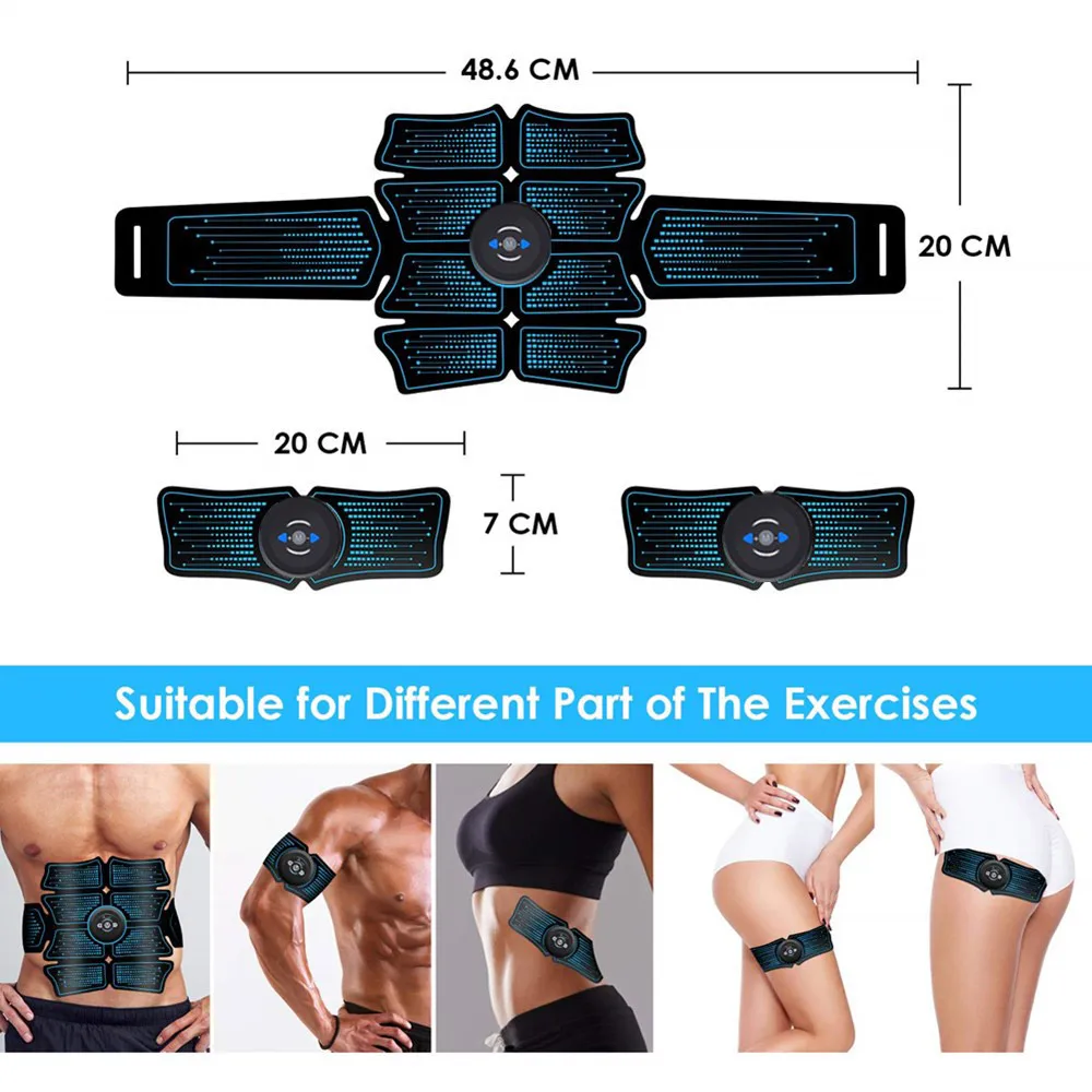 EMS Reîncărcabilă Abdominale Electromagnetice de Stimulare A Mușchilor Antrenor ABS Sală de fitness Abdomen Musculare Exercitii de Fitness Echipamente Imagine 2