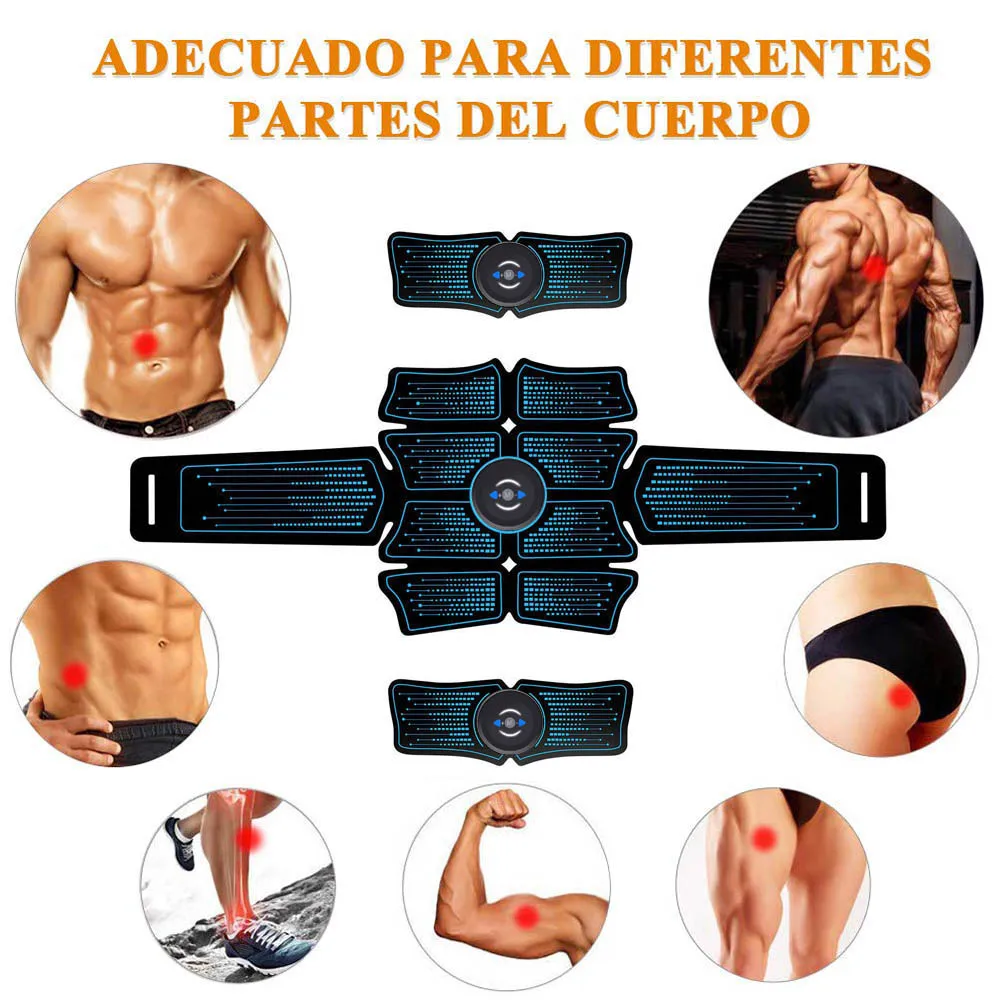 EMS Reîncărcabilă Abdominale Electromagnetice de Stimulare A Mușchilor Antrenor ABS Sală de fitness Abdomen Musculare Exercitii de Fitness Echipamente Imagine 3