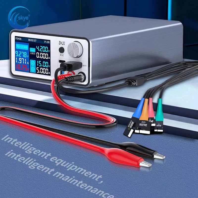 Aixun P2408 24V/8A Inteligent de Tensiune Ampermetru Regulator de Curent de Alimentare cu curent continuu de Testare Cablu de Alimentare Suport de Scurt-Circuit Tester Imagine 1