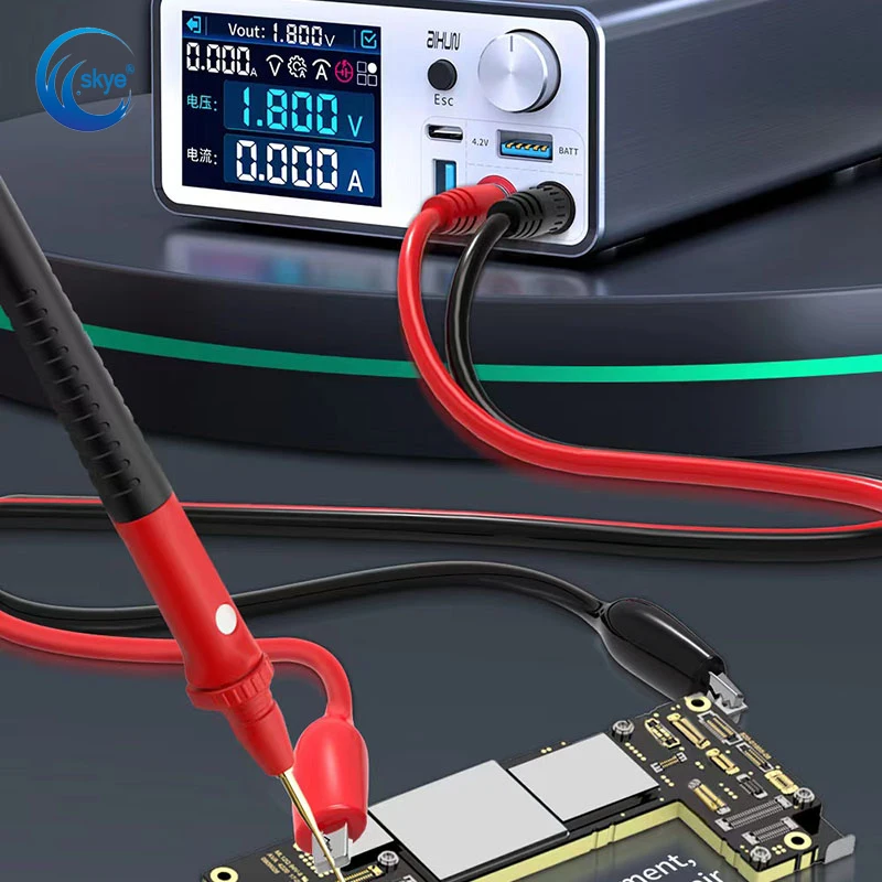 Aixun P2408 24V/8A Inteligent de Tensiune Ampermetru Regulator de Curent de Alimentare cu curent continuu de Testare Cablu de Alimentare Suport de Scurt-Circuit Tester Imagine 2
