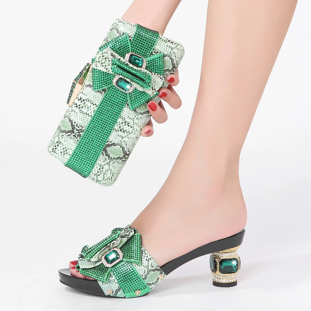 Italian De Pantofi Și Sac Set De Partid Femei În Stil Nou Vara Toamna Pompe 2022 Tendință Office Shoes Negru Doamnelor Tocuri Imagine 1