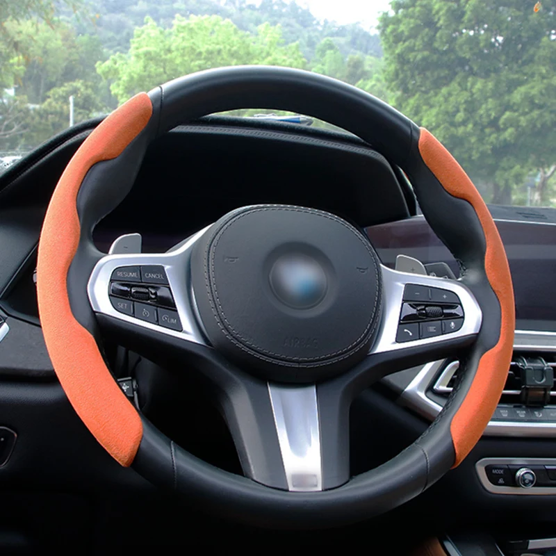 Masina Capac Volan Decor Interior Respirabil, Anti-Alunecare, Alcantara Modificarea Accesorii Pentru BMW seria 3, Seria 5, X3 X5 X6 Imagine 2