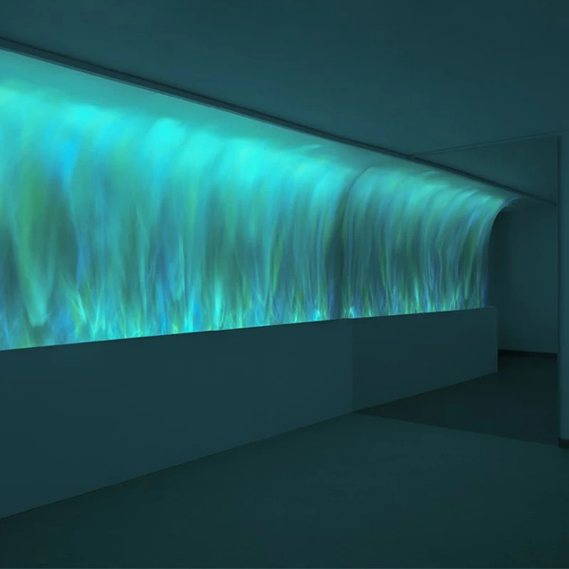 Moderne 3D Dinamic de Spălare de Perete LED Lampă de Apa Model de Culoare Atmosferă de Iluminat Pentru Camera de zi Dormitor Bar Proiecție de Fundal Imagine 4