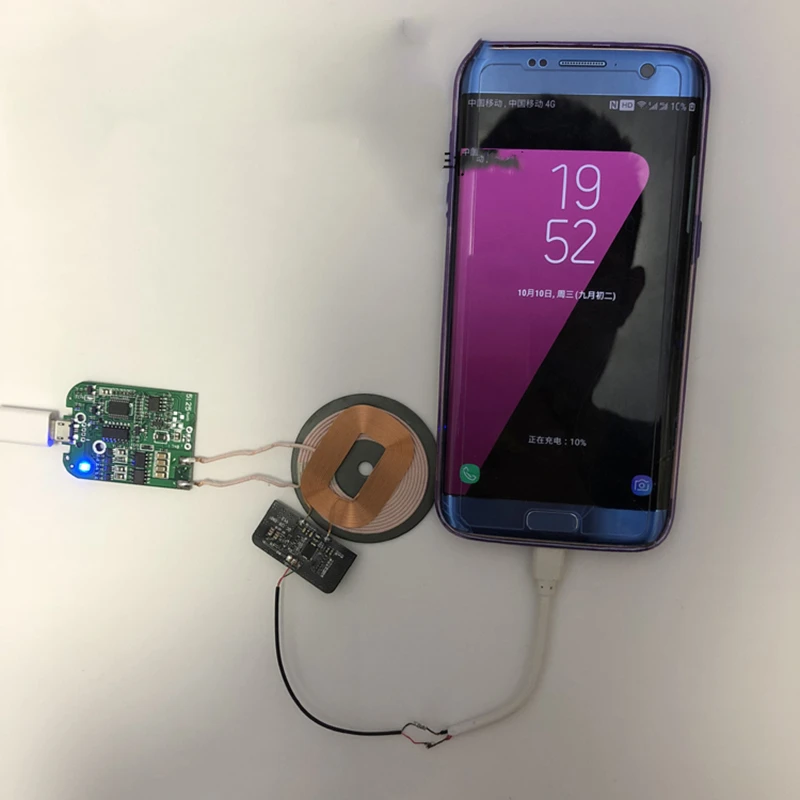 10set de Înaltă calitate TI chip wireless de încărcare modul receptor PCB circuit bobina de telefon mobil built-in de modificat DIY program Imagine 3