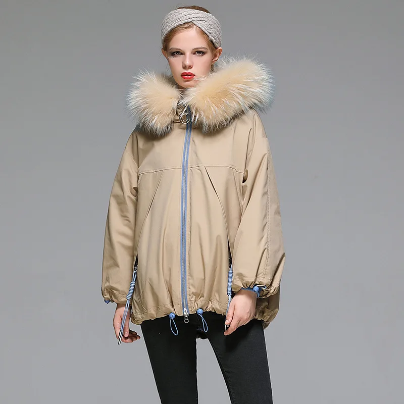 Moda De Iarna Noi Alb Rață Jos Jacheta Femei Scurta Guler De Blană Parker Coreean Gros Sacou Cald En-Gros Imagine 5