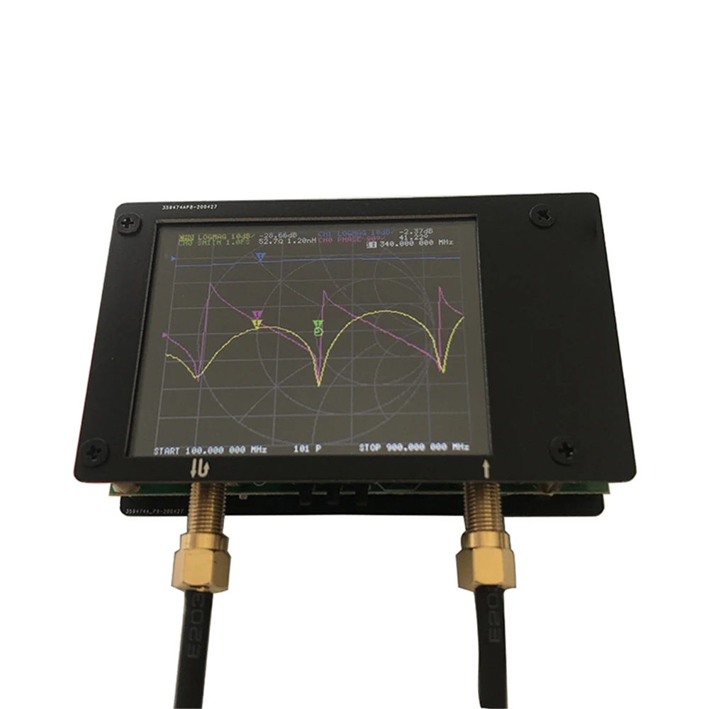 50kHz-3GHz Analizor Vectorial de Retea Ecran Mare Analizor de Antena de unde Scurte HF VHF UHF pentru S-O-O-2 NanoVNA V2 Imagine 3