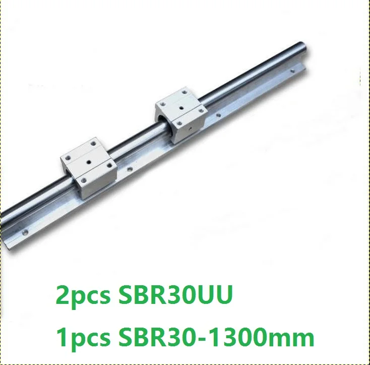 1buc SBR30 -L 1300mm suport rail șină de ghidare liniare + 2 buc SBR30UU lagăr liniar blocuri pentru CNC piese Imagine 2