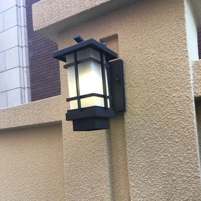 Lampa de perete, impermeabil în aer liber lămpi și felinare din fier forjat, retro coridor contractat Japoneză balcon, lampă de perete Imagine 0