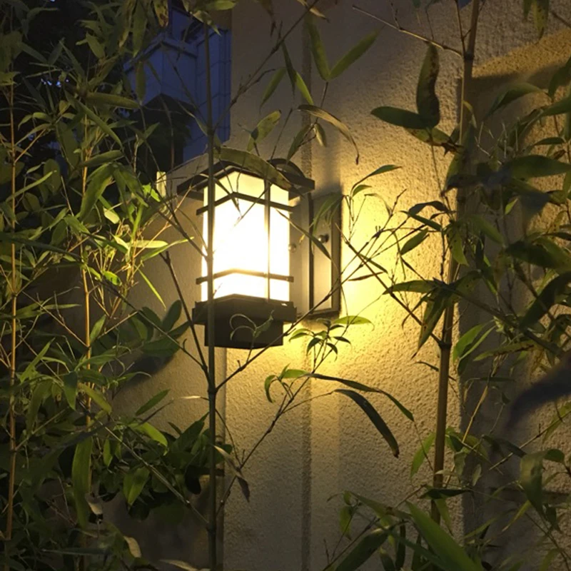 Lampa de perete, impermeabil în aer liber lămpi și felinare din fier forjat, retro coridor contractat Japoneză balcon, lampă de perete Imagine 2