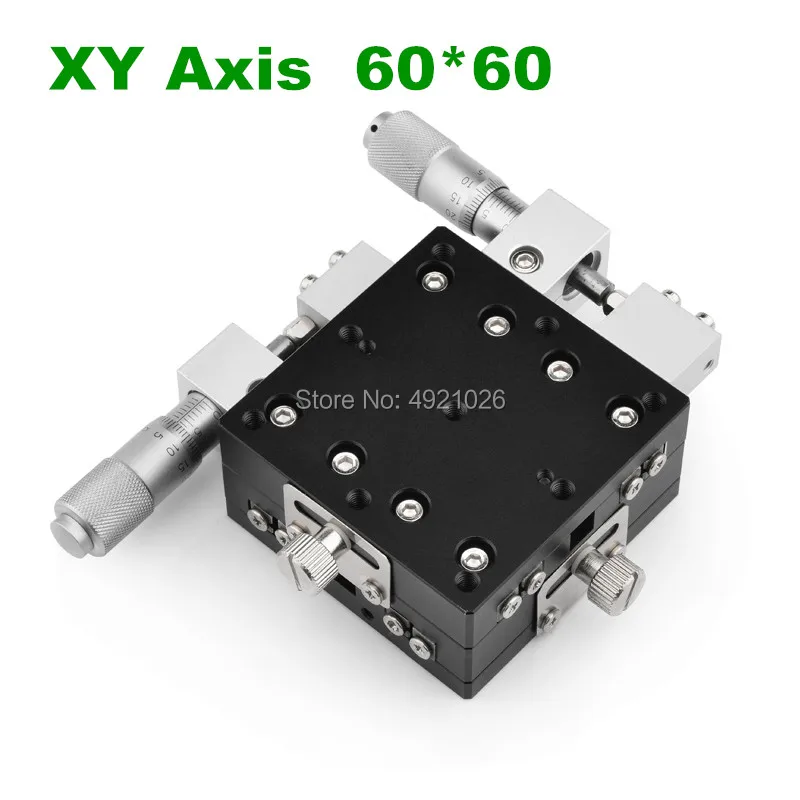 Transport gratuit XY Axa 60*60mm Tunderea Stație Manual de Deplasare Platformă Liniare Etapa Alunecare de Masă XY60-C XY60-R, LY60 Imagine 1