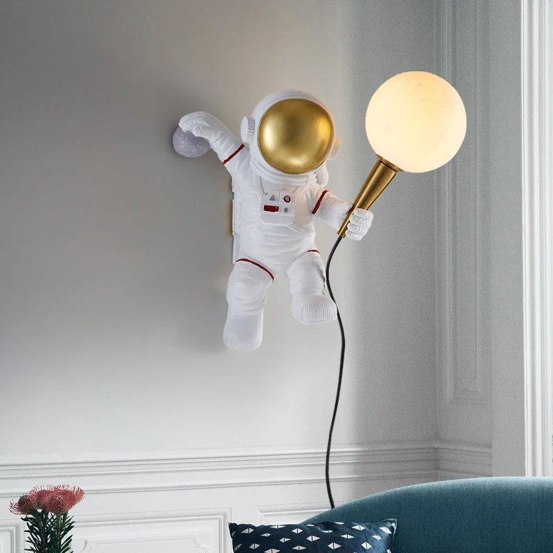 Nordic lămpi de perete astronaut creative living decor lampa postmodern minimalist noptiera dormitor Camera Copiilor lumini Imagine 0