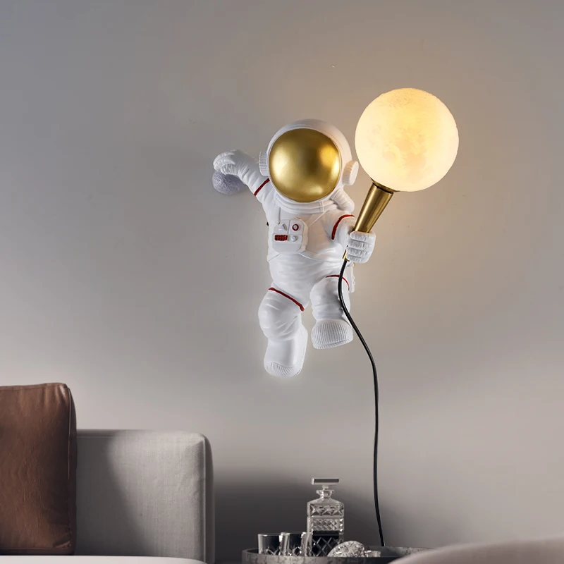 Nordic lămpi de perete astronaut creative living decor lampa postmodern minimalist noptiera dormitor Camera Copiilor lumini Imagine 4