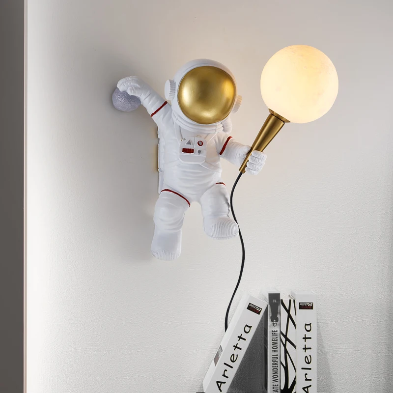 Nordic lămpi de perete astronaut creative living decor lampa postmodern minimalist noptiera dormitor Camera Copiilor lumini Imagine 5