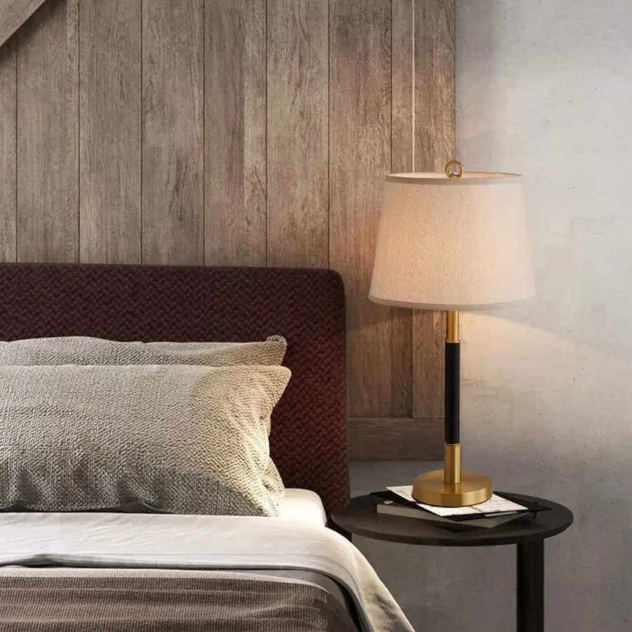Modern Noptieră Lampa E27 Dormitor Decor de Lămpi de Birou pentru Studiu, Lectură Living Cupru Aur Lămpi de Masă Lumini de Noapte Imagine 5