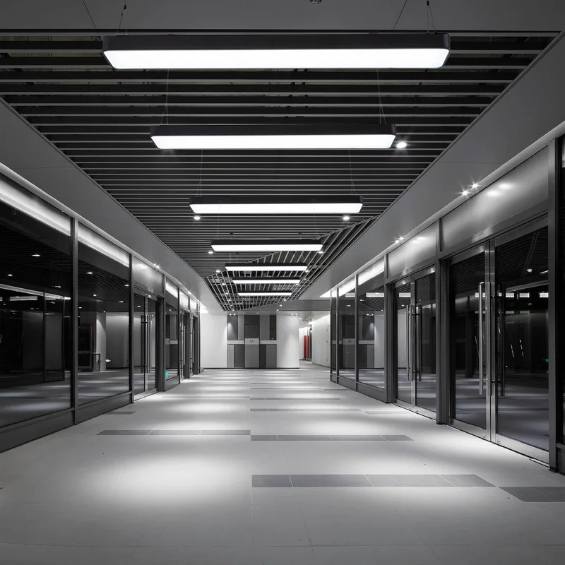 Noul Birou Pandantiv Lumini LED Strip Lumină Agățat de Sârmă Moderne Dreptunghiulară Studio Magazin Supermarket Inginerie Hotel Lămpi Imagine 2