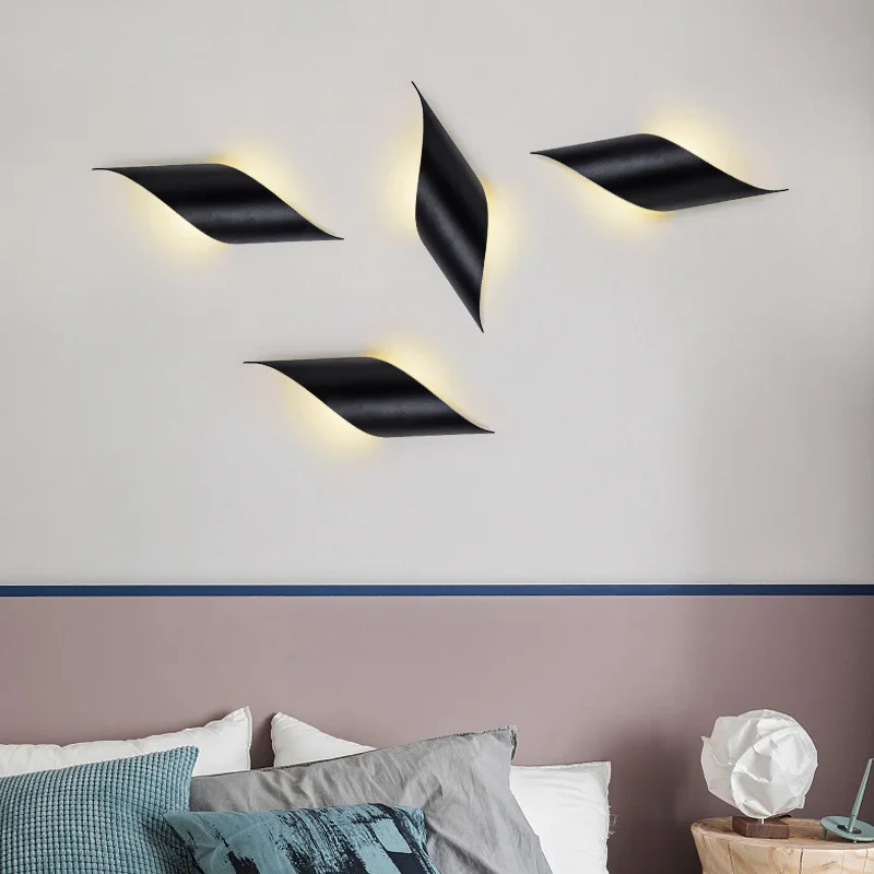 LED lampă de perete Nordic post-modern, camera de zi dormitor lampă de noptieră coridor, culoar pot fi combinate în mod liber de decorare perete lampă Imagine 0
