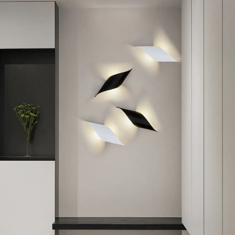 LED lampă de perete Nordic post-modern, camera de zi dormitor lampă de noptieră coridor, culoar pot fi combinate în mod liber de decorare perete lampă Imagine 2