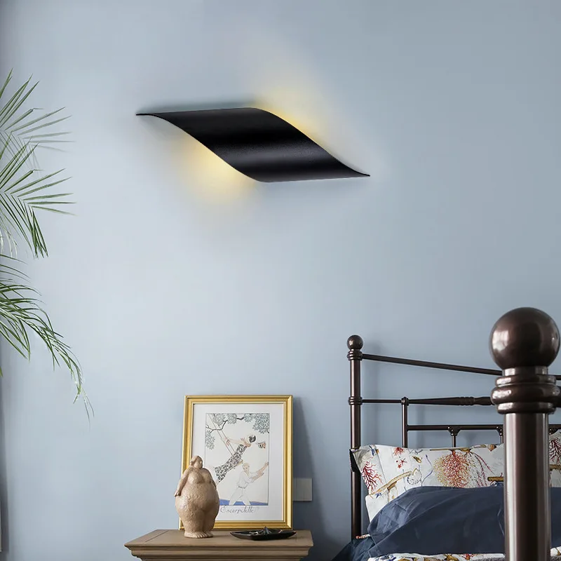 LED lampă de perete Nordic post-modern, camera de zi dormitor lampă de noptieră coridor, culoar pot fi combinate în mod liber de decorare perete lampă Imagine 5