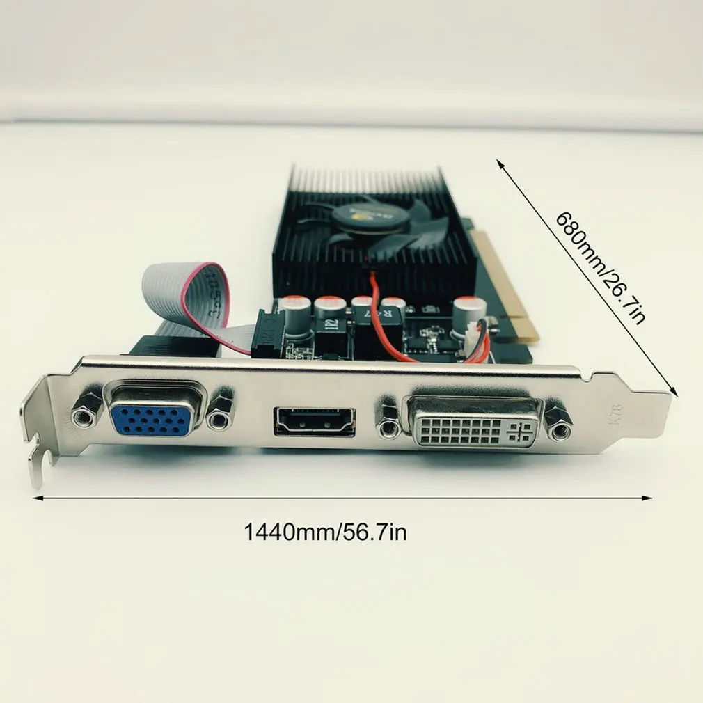 GT210 1GB 64bit DDR2 HDMI compatibil VGA/DVI placa Video Mari și Mici Șasiu Joc pe Calculator Grafica Imagine 2