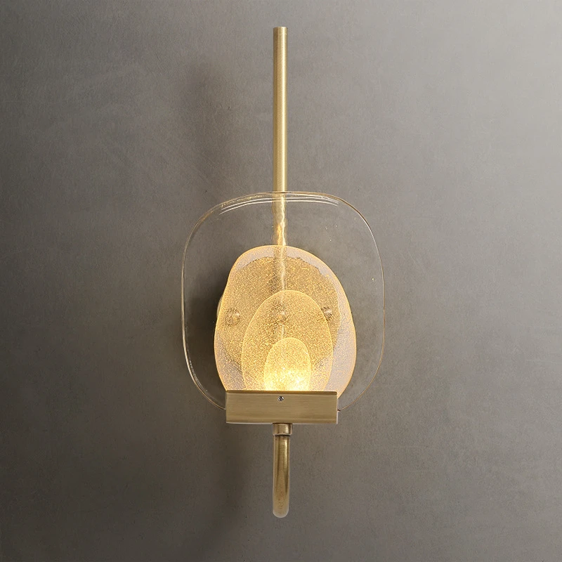 Modernă cu LED-uri lampă de Perete design de sticlă lumină wandlamp lumini de aur pentru pat cameră living decor Pentru casa de iluminat Interior luxuary AC Imagine 0