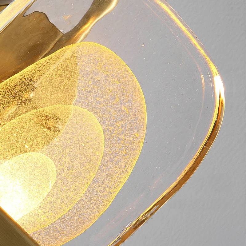 Modernă cu LED-uri lampă de Perete design de sticlă lumină wandlamp lumini de aur pentru pat cameră living decor Pentru casa de iluminat Interior luxuary AC Imagine 1