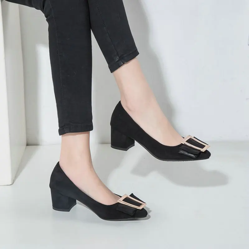 Vara noi Slip-on pantofi de Pompe de Femei gros pantofi cu tocuri de Femeie Indesata a Subliniat toe pompe de pantofi Femei Dimensiunea 33-43 papuci de casă Imagine 0