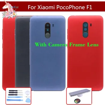 10buc/lot Pentru Xiaomi PocoPhone F1 f1 Capac Baterie Spate Carcasa din Spate Usi Cu Rama Camera Obiectiv Înlocuirea Capacului Bateriei