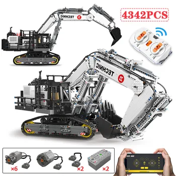 4342 Buc Oraș Tehnic de Inginerie APP RC Excavator Mașină de Cărămizi de Control de la Distanță Vehiculul Blocuri Educa Jucarii Pentru Copii