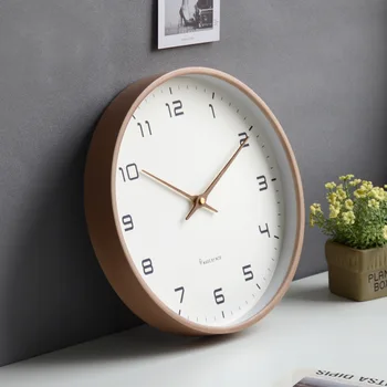 Din Lemn European Ceas De Perete Creative Mut De Lux Ceas De Perete Electronic Material Plastic Reloj De Pared Home Design Ceasuri Decor