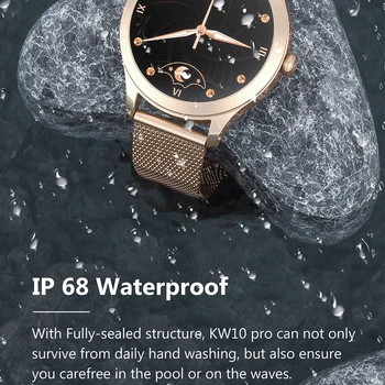 KW10pro Ceas Inteligent Femei Full Touch IP68 rezistent la apa Bratara Heart Rate Monitor de Monitorizare de Somn Smartwatch Pentru Femei KW10 Pro