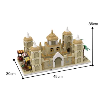 MOC Desert Palace Modular Deșert Sat Castelul Blocuri Gabizon Palatul Arhitectura Model Cărămizi Copii Jucărie Cadou