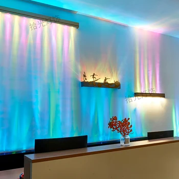 Moderne 3D Dinamic de Spălare de Perete LED Lampă de Apa Model de Culoare Atmosferă de Iluminat Pentru Camera de zi Dormitor Bar Proiecție de Fundal