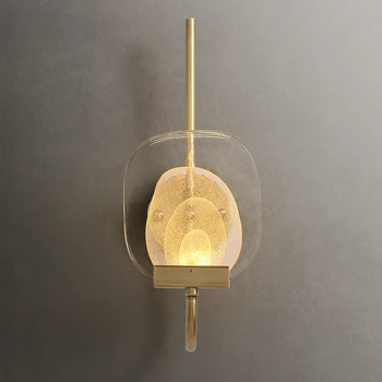Modernă cu LED-uri lampă de Perete design de sticlă lumină wandlamp lumini de aur pentru pat cameră living decor Pentru casa de iluminat Interior luxuary AC