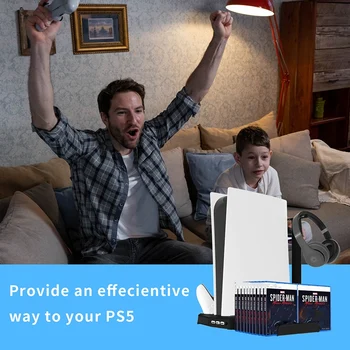 Pentru PS5 Dual Controller Charger Consola Vertical Stand de Răcire Stație de Încărcare pentru PS5 de Încărcare Stație de Andocare Sta