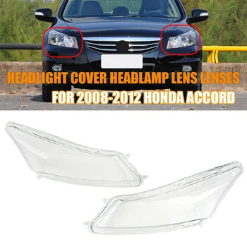 Stanga+Dreapta pentru Honda Accord 2008-2012 Faruri Masina de protecție a Lentilelor Farurilor abajurul din Față Lumina Auto Shell(Pereche)